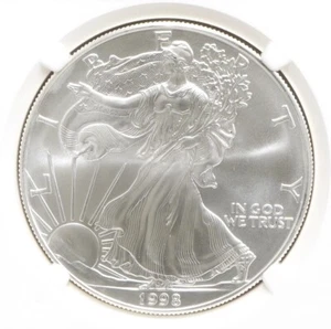 1998 Silver American Eagle NGC MS-70 - Picture 1 of 4