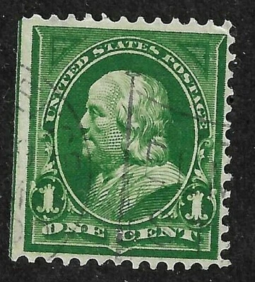 USA 1894 - SG 283 -  1 Cent  (Green) -  Franklin - Fine Used (#3) - Image 1 of 2