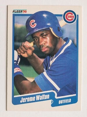 JEROME WALTON 1990 Fleer Baseball Base #44 Chicago Cubs - Image 1 of 2