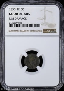 1830 H10C Capped Bust Half Dime NGC Good Details | G - Picture 1 of 4