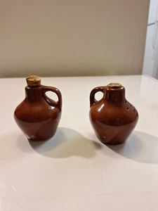 Vintage Salt and Pepper Shakers -Little Brown Jug Made In Japan - Picture 1 of 5
