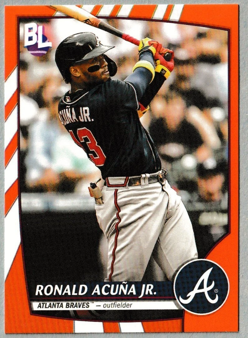 2023 Topps Big League Baseball Common Electric Orange Ronald Acuna Jr. #150