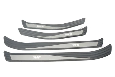 04 05 06 07 BMW 545i E60 PUERTA UMBRAL PLACA RASGUÑO MOLDURA DELANTERO Y TRASERO JUEGO DE 4 OEM Foto 1 de 4