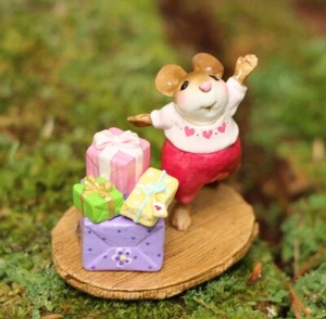 Wee Forest Folk YIPPEE!, WFF# M-739a, PINK, Geburtstagsmaus - Bild 1 von 1