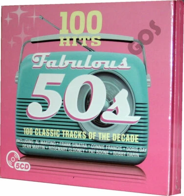 Fabulous 50s 5 CD Set 100 Hit Tracks Collection Of 1950s Jukebox Music Songs New - Image 1 of 2