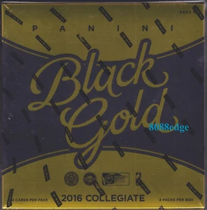 2016 PANINI BLACK GOLD COLLEGIATE NCAA BASKETBALL HOBBY FACTORY SEALED BOX 4 HIT - Picture 1 of 1
