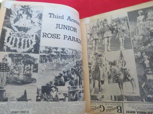 PASADENA, CALIF HISTORY SCRAPBOOK 1939 - 1943/ROSE BOWL (TICKET, ROSE PARADE, SEGUNDA GUERRA MUNDIAL, - Imagen 1 de 24