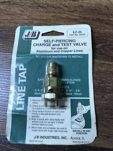 Rubinetto linea J/B Industries vintage nuovo con scatola, carica autopiercing e valvola di prova, USA - Foto 1 di 2