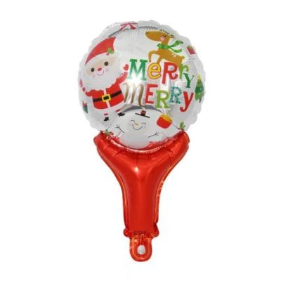 10x Merry Christmas Balloon Santa Handheld Stick Christmas Party Gift Decoration - image 1 of 4