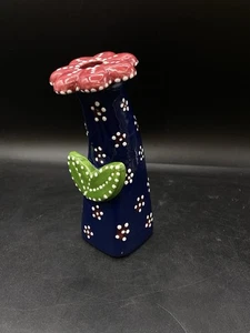 Alebrije Kerzenhalter Kaktus im oaxacanischen Stil Keramik Volkskunst mit Blume - Bild 1 von 11