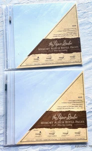 The Paper Studio 8 x 8 White Insert Sheets & Page Protectors LOT of 2 pks - Picture 1 of 5