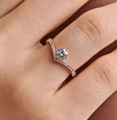 1.30 Ct Round IGI Certified Lab Grown Diamond Engagement Ring 14K Yellow Gold - Image 1 of 4