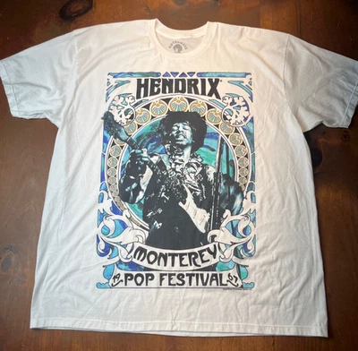 Authentic Jimi Hendrix Monterey Pop Festival T-Shirt 2017  Size XXL 2XL - Image 1 of 4