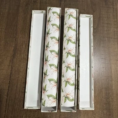 "2 hojas de papel de forro floral de flores de lirio de colección en caja 6 hojas forro 16"" sin usar" Foto 1 de 4