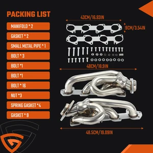 Cabezales de rendimiento de acero inoxidable HEMI Shorty 5,7 L para Dodge Ram 1500 2009-2018 EE. UU. D - Imagen 1 de 9