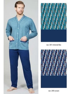 Men's Bip Bip 3659 Cotton Jersey Open Pajamas - Picture 1 of 1