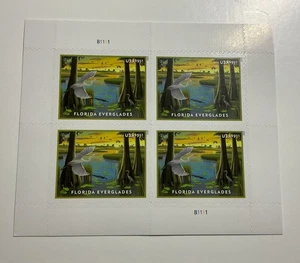 Stamp Florida Everglades $9.65 Each 2023 Priority Plate Block Face Value $38.60 - Picture 1 of 2