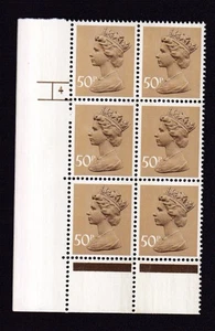 GB QE2 Machin 50p SG x921 (U426) variety retouched scratch cylinder 4nd UM MNH - Picture 1 of 2