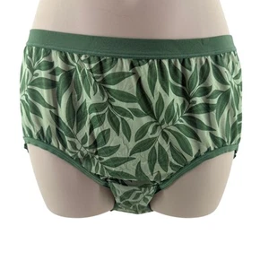 Cacique No-Show Full Brief Panty Green Palm Womens 14/16 - Picture 1 of 5