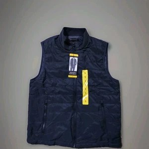 Banana Republic Vest Adult Small Black Quilted Puffer Sleeveless Vest Mens - Picture 1 of 7