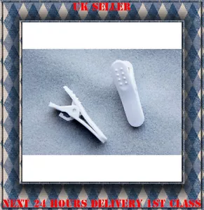 Clip cavo cuffie auricolare alta qualità bianco 2 pz *NUOVO - Foto 1 di 1