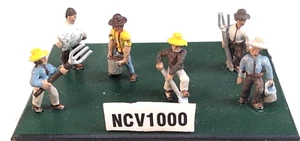 RUSTIC RAILS - N Scale Figures "RURAL AMERICANS" #NCV1000 - Painted White Metal - Picture 1 of 3