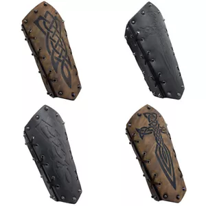 1PC PU Leather Knights Wristband Medieval Bracers Cosplay High Quality - Bild 1 von 16