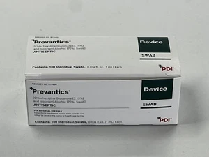 PDI Device Prevantics B19600 Antiseptic Swab | 100 Swabs - Picture 1 of 4