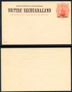 Britisches Bechuanaland 1 1/2d O/P auf QV 1d rote ausländische Postkarte postfrisch - Bild 1 von 1