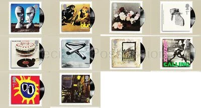 GB POSTCARDS PHQ CARDS USED REAR FDI NO. 330 2010 CLASSIC ALBUM COVERS - Image 1 of 2