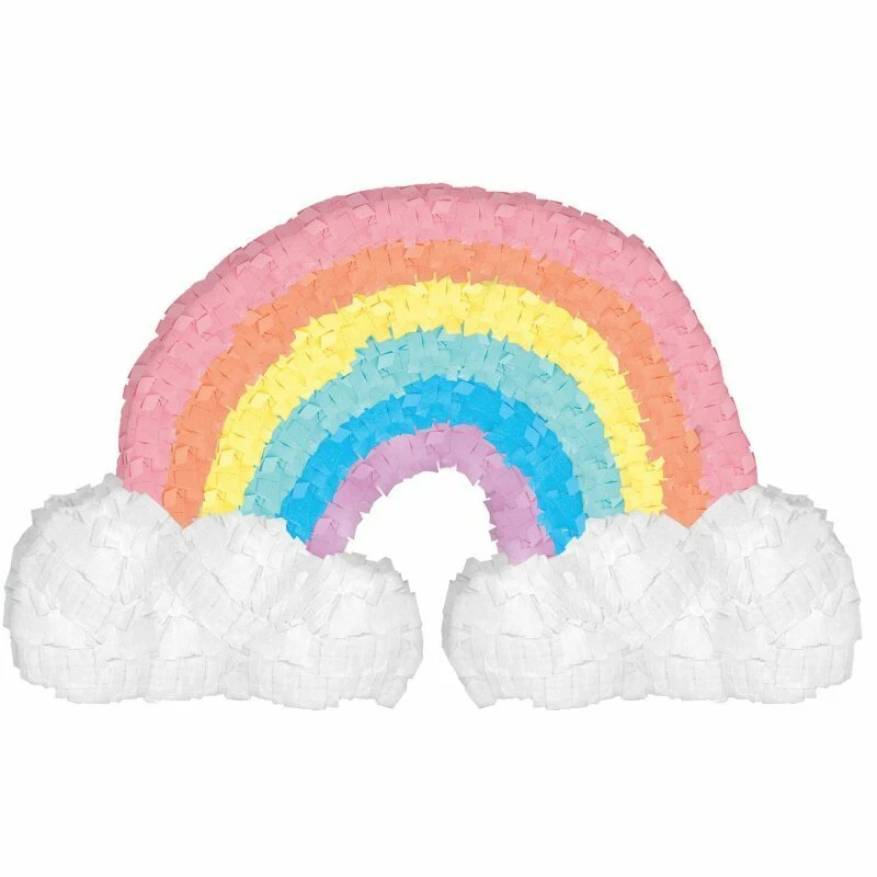 Rainbow Party Supplies Mini Rainbow Pinata Table Decoration (19cm x 11cm Approx) - Image 1 of 1