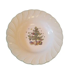 Nikko Japan HAPPY HOLIDAYS Rimmed Soup Bowl 9 1/4" Swirl Christmas Tree Dish SEE - Picture 1 of 7