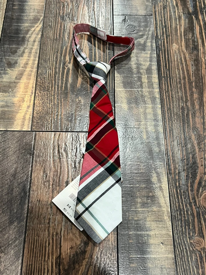 Corbata para el cuello Gymboree para bebés niños 0-24 M Navidad a cuadros rojo verde nueva con etiquetas Foto 1 de 1