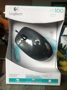 New Logitech M100 (910001604) Wired Optical Mouse - Picture 1 of 4