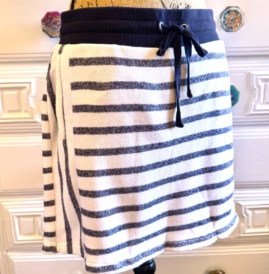 Jones New York Skort Blue and White Striped Knit Nautical Women’s Size Large - Image 1 of 4