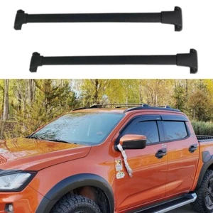 2PCS Crossbars Crossbar Fits for ISUZU D-MAX DMAX 2020-2023 Black Roof Rack - Foto 1 di 9