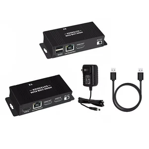 60M HDMI KVM Extender Over Ethernet Cat5e/6 HDMI USB RJ45 Extender For Xbox - Afbeelding 1 van 16
