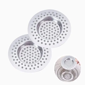 2 Pack Kitchen Sink Strainer Replacement Waste Plug Basin Drain Filter Steel - Picture 1 of 2