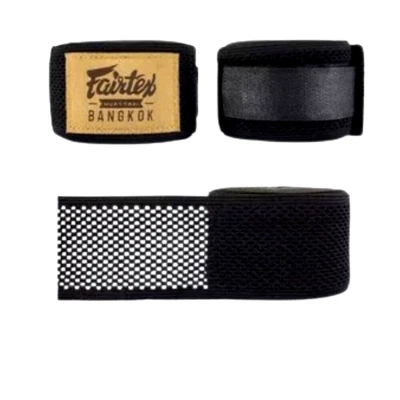 Boxing Fairtex Elastic Wraps 180 Hand Mexican Handwraps Mma Black HW4. - Imagem 1 de 4