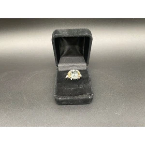 Anne King Sterling Silver 18K Gold Prasiolite Butterfly Ring With Pearls Size 9 - Picture 1 of 5