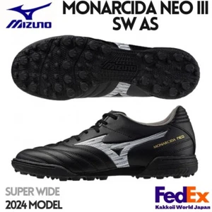 Mizuno Soccer Turf Shoes MONARCIDA NEO 3 SW AS P1GD2424 01 Super Wide BLACK - Picture 1 of 12