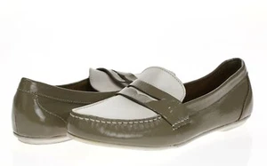 COLE HAAN Womens Olive Green Patent Leather Loafers Sz 6 M 221338 - Picture 1 of 6
