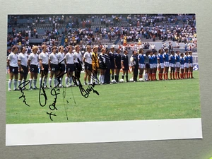 Vize-Weltmeister 1986 Halbfinale DFB (9x signiert) WM 1986 Foto 20x30 Autogramm. - Picture 1 of 1