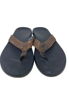 Chanclas con cojín de tanga de cuero marrón Reef para hombre talla 13 - Imagen 1 de 9