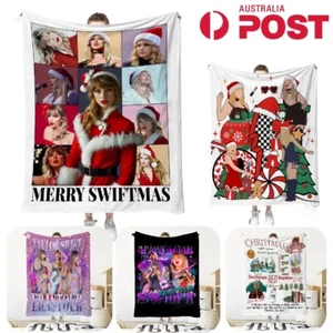 Taylor Swift Christmas Flannel Blanket Throw Napping Bedding Bed Sofa Xmas Gift - Picture 1 of 16