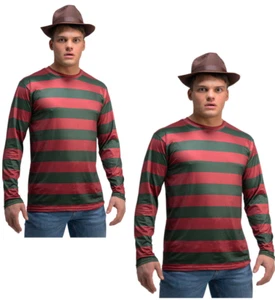 Nightmare Shirt Adults Halloween Freddy Top Horror Movie Fancy Dress Mens Top - Picture 1 of 6