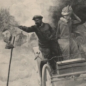 La fête de l'automobilisme - Exposition internationale - Gravure de presse 1900 - Picture 1 of 3