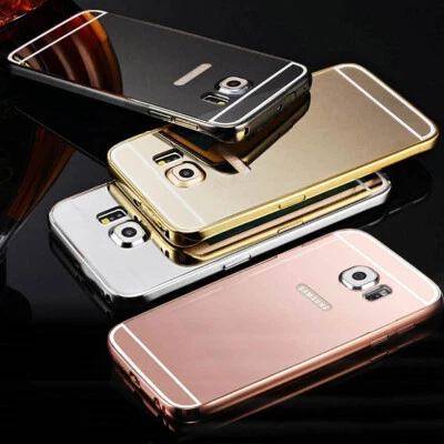 Custodia Per IPhone 6 / 6 Plus In Alluminio Metallo Argento Nero Rosa Cornice - Immagine 1 di 4