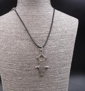 Halskette Südkreuz Tuareg Silber Niger Agadez Anhänger - Bild 1 von 2