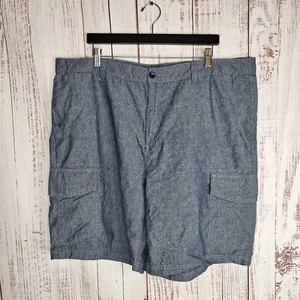 Izod Cargo Shorts Mens Size 42 Gray Lightly Structured Cotton Blend - Picture 1 of 4